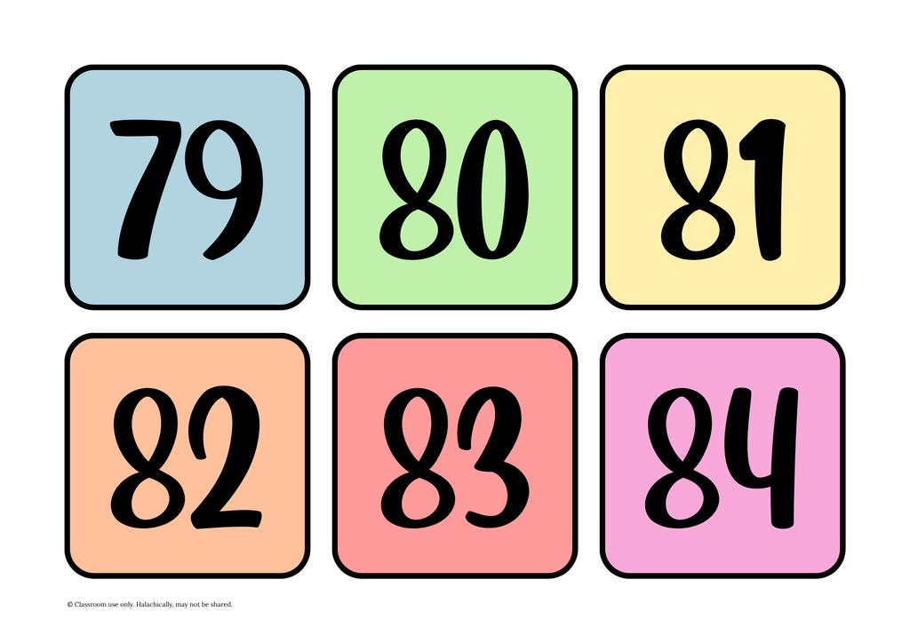 Number Flashcards 1 - 100 {Pre K-Grade 2}