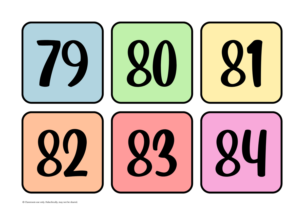 Number Flashcards 1 - 100 {Pre K-Grade 2}