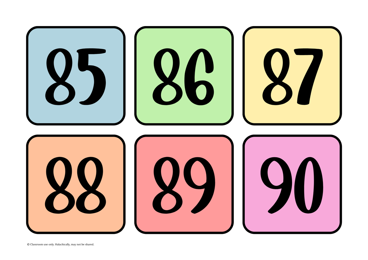 Number Flashcards 1 - 100 {Pre K-Grade 2}