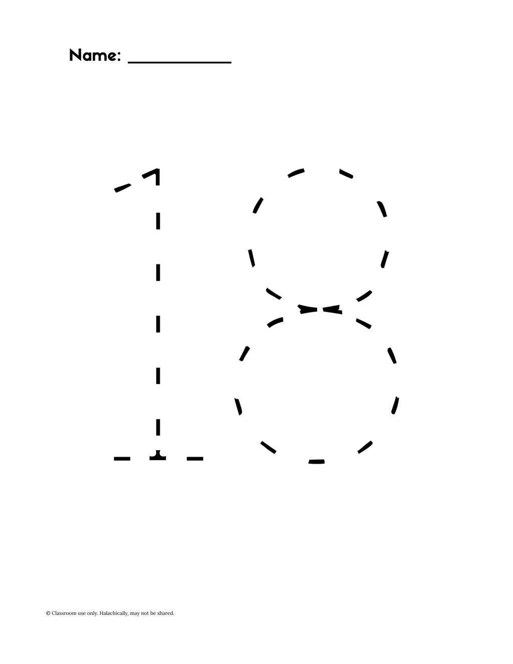 Number Tracing 1-20 {Pre K-Grade 1}