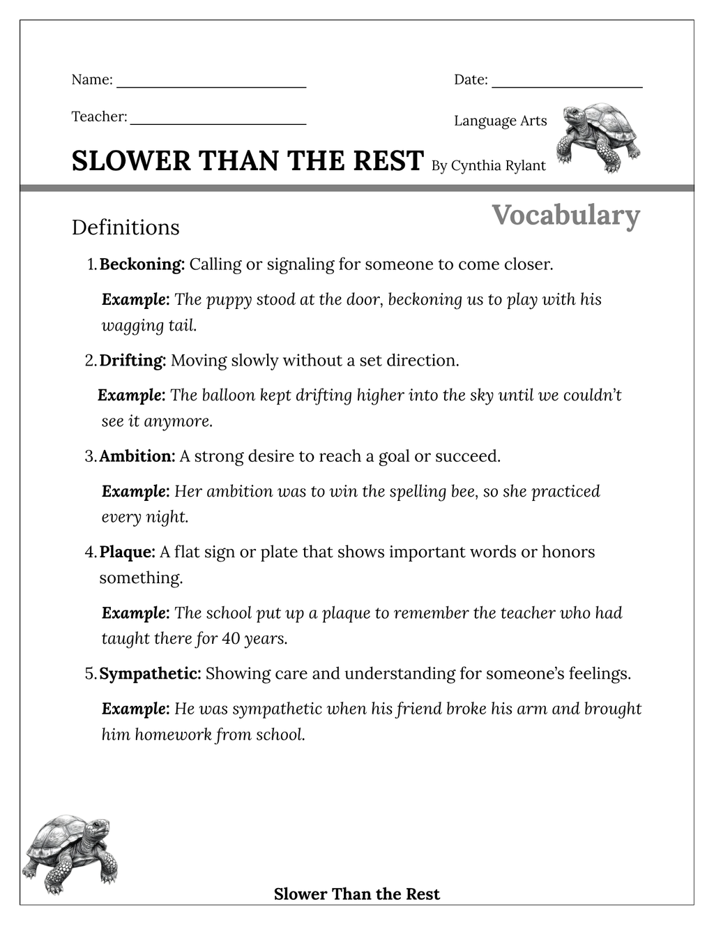 Slower Than the Rest
