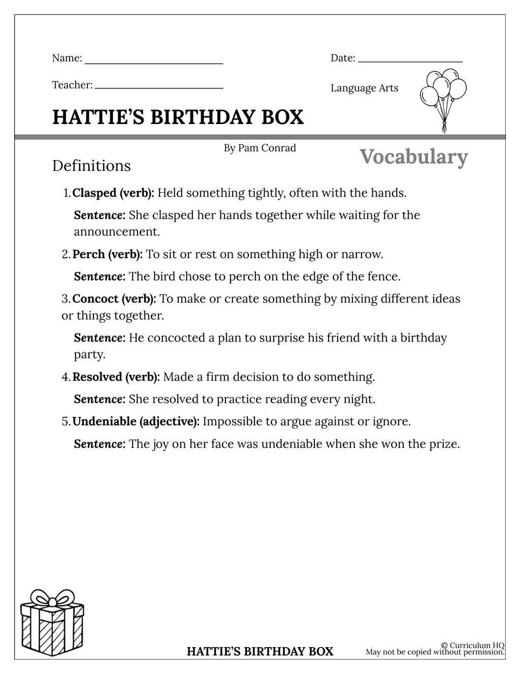 Hattie's Birthday Box