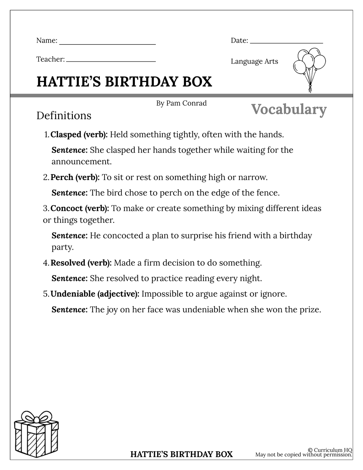 Hattie's Birthday Box