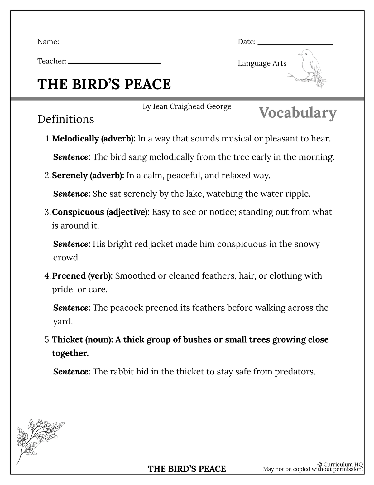 The Bird's Peace