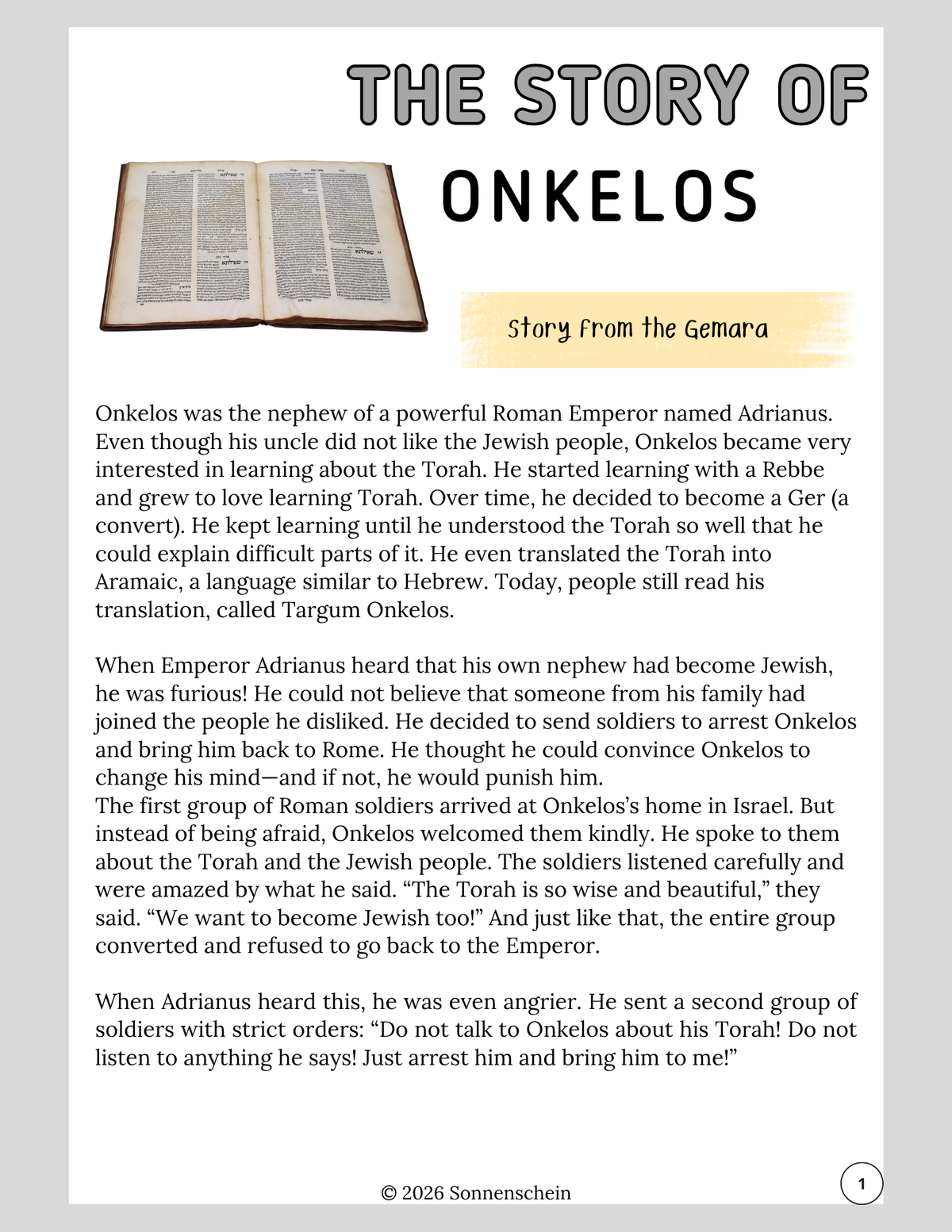 Onkelos the Ger {3-5}
