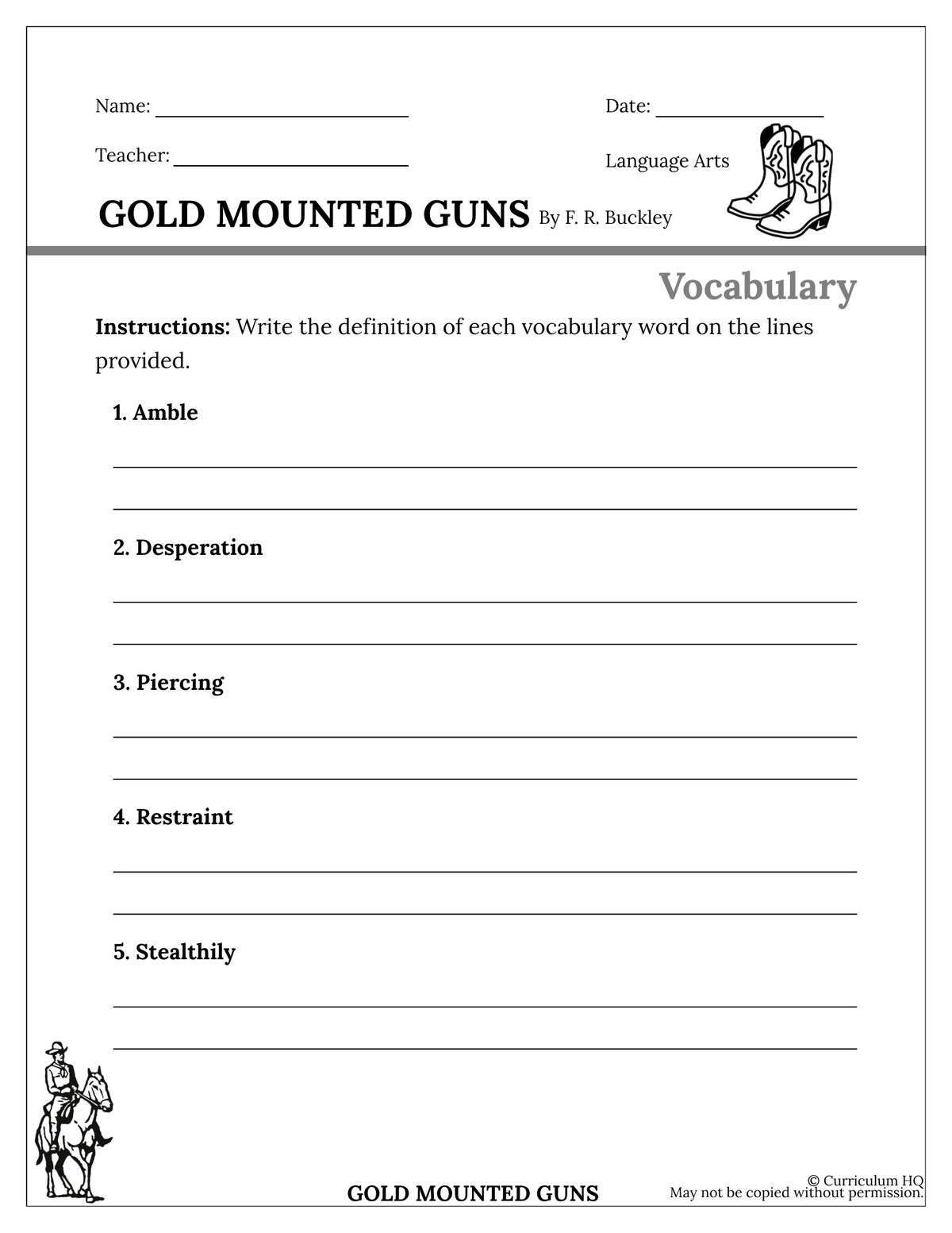 Gold Mounted Guns