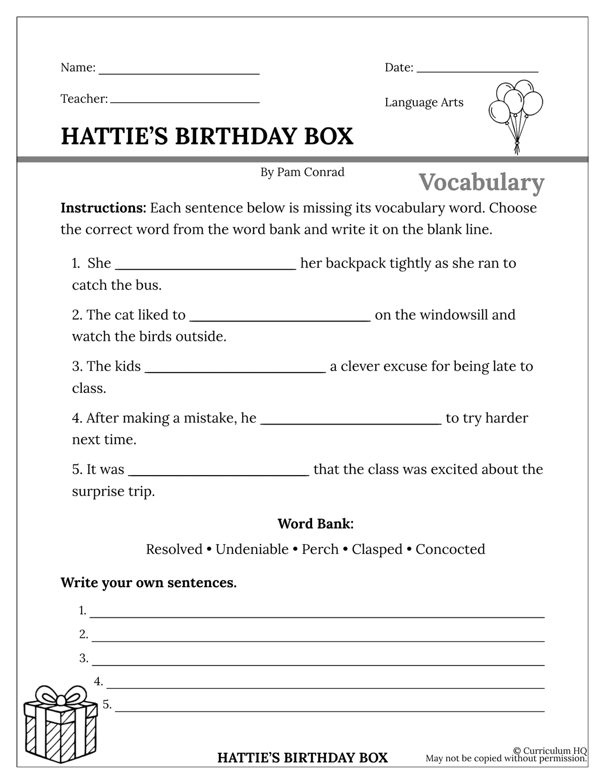 Hattie's Birthday Box