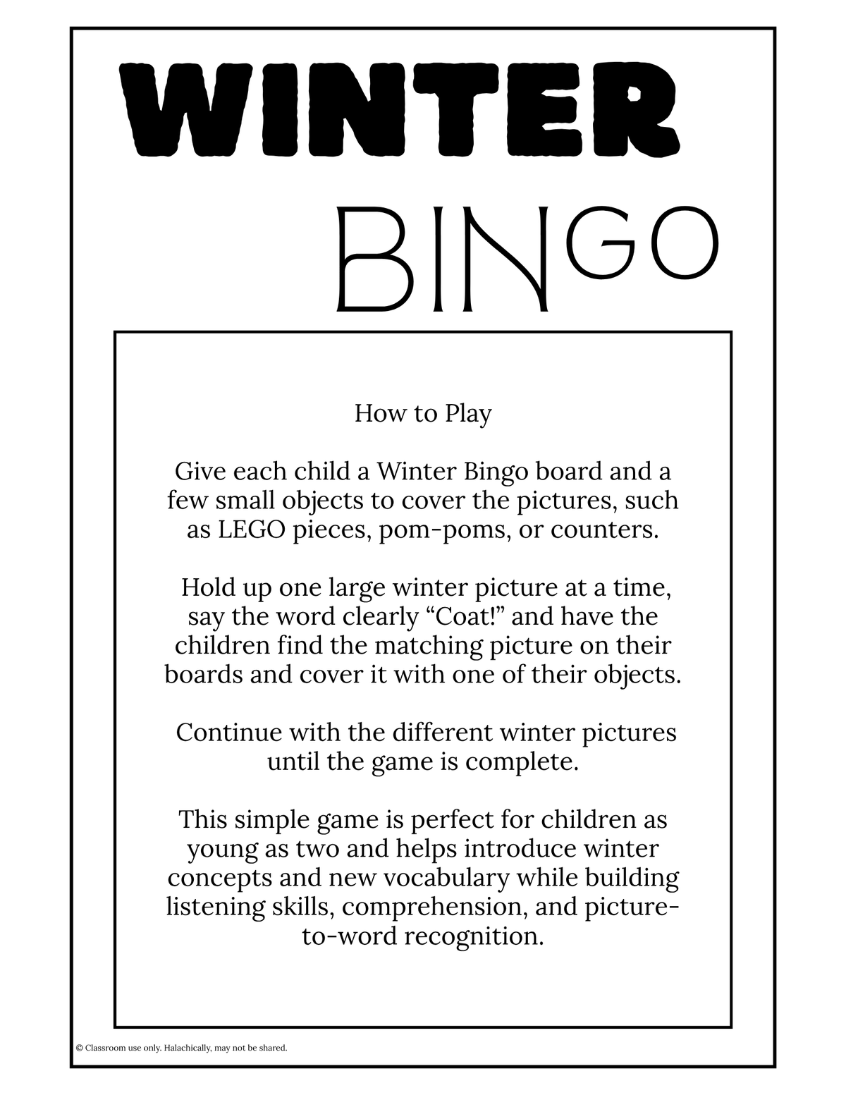 Winter Bingo