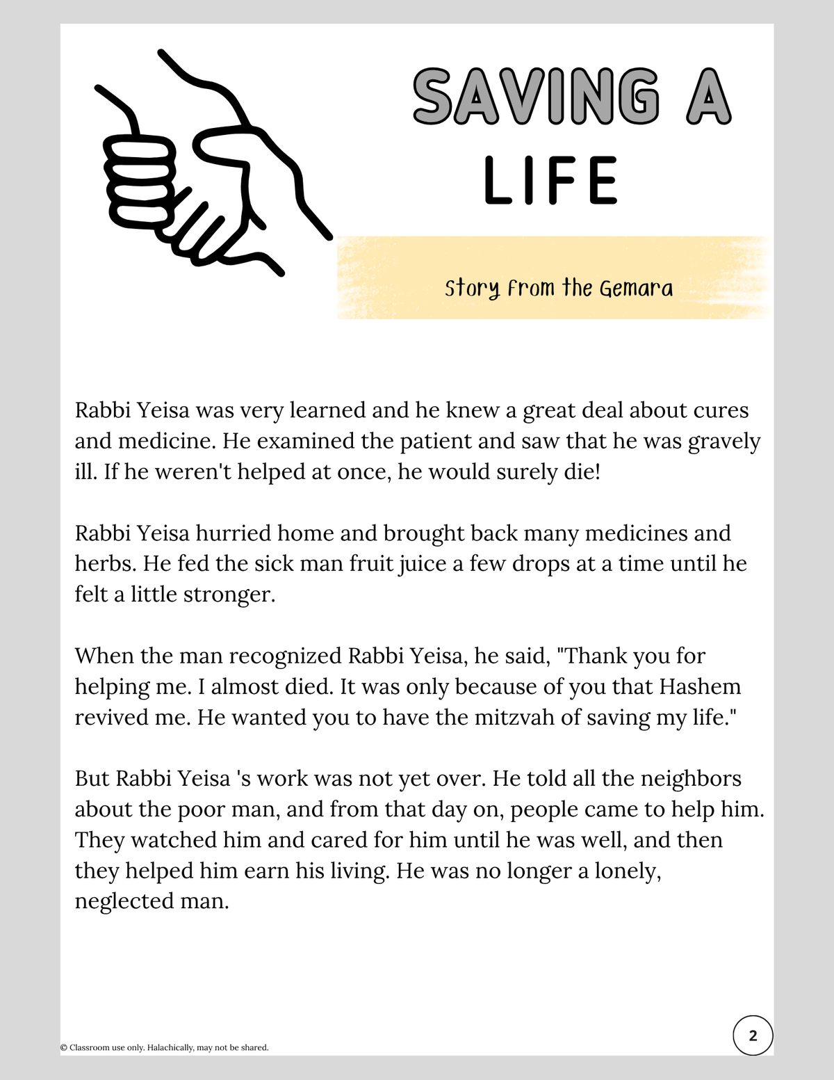 Saving a Life {3-5}