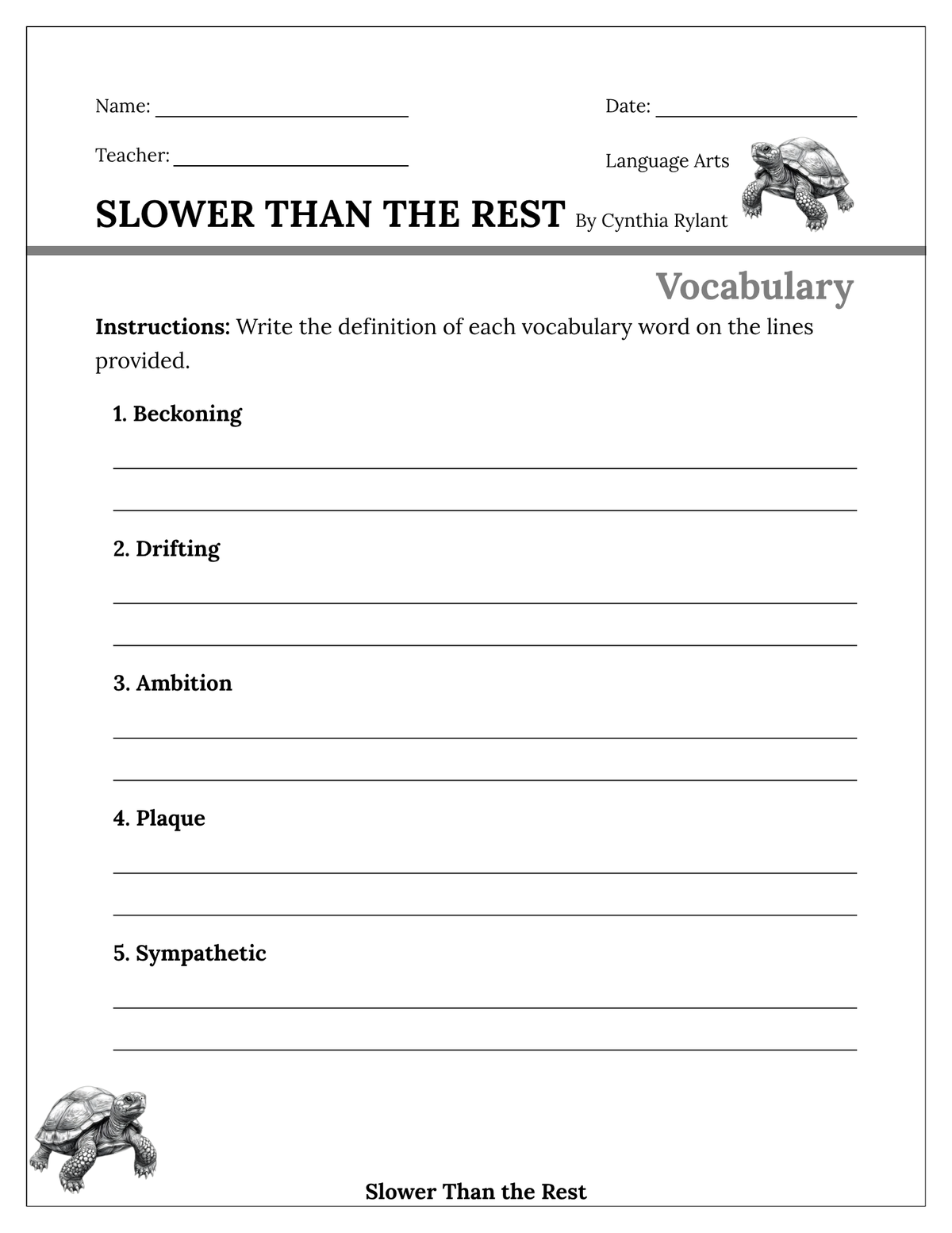 Slower Than the Rest