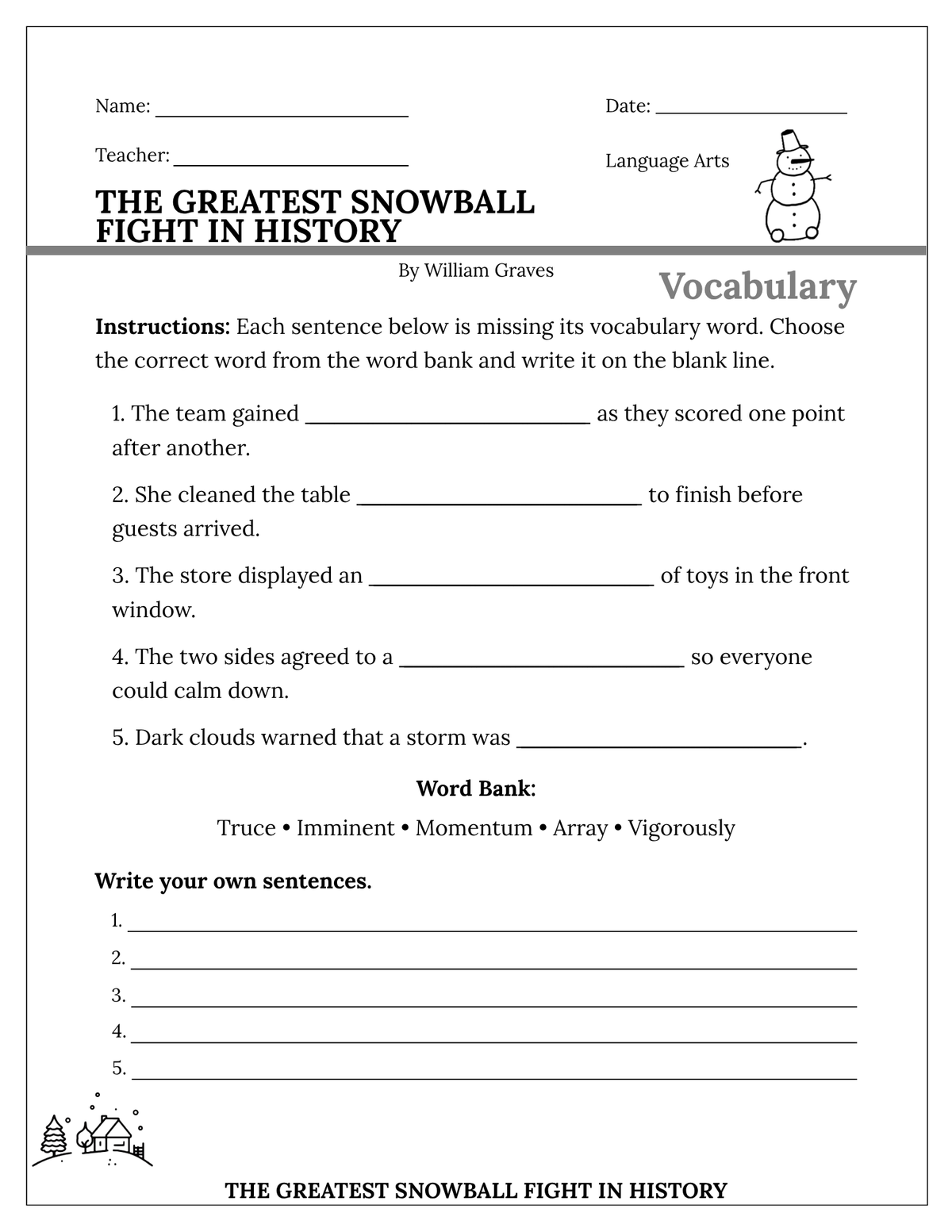 The Greatest Snowball Fight in History