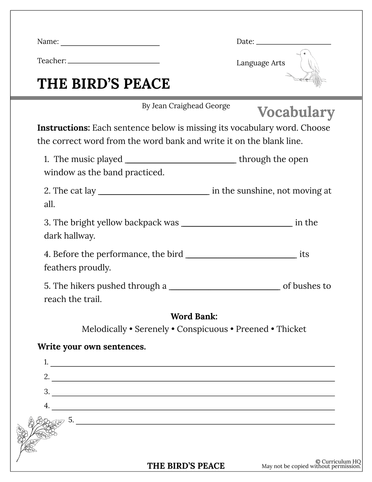 The Bird's Peace