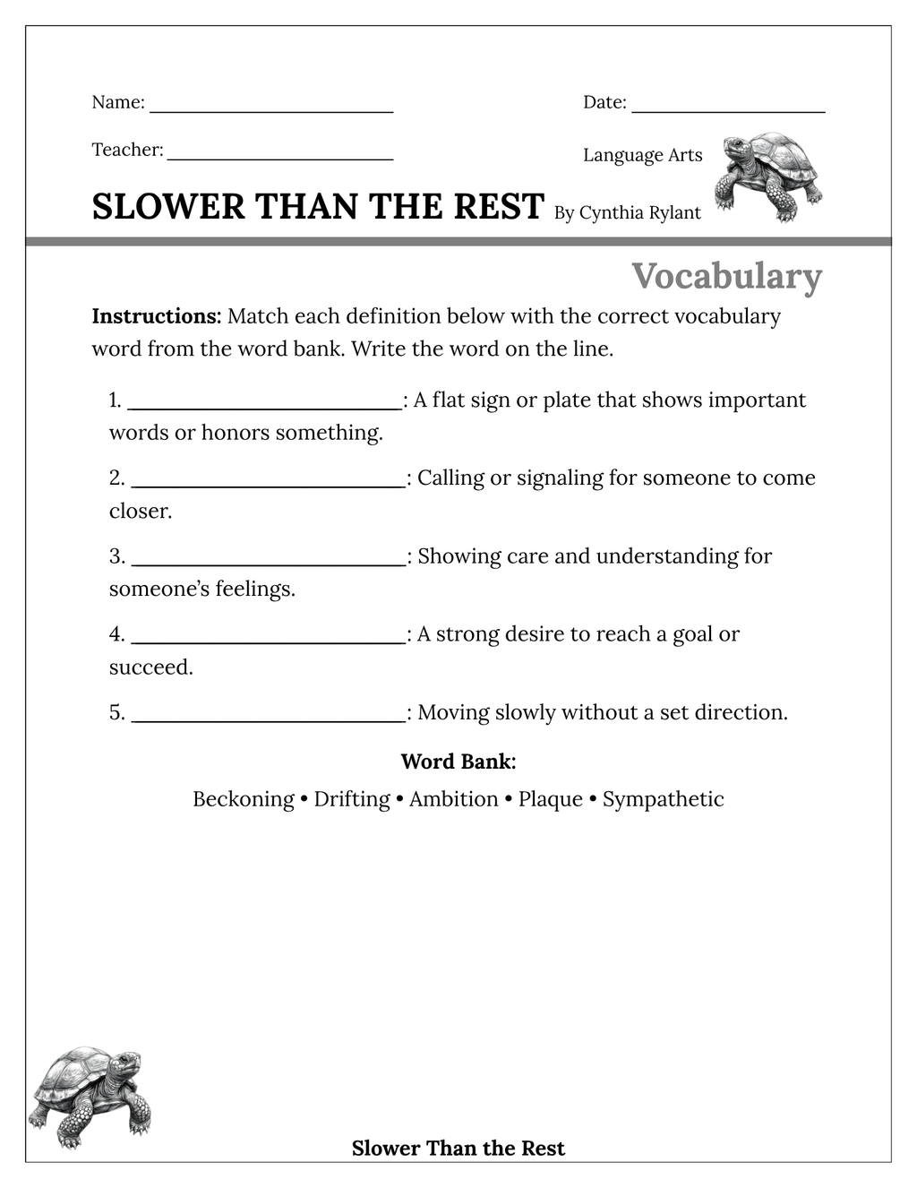 Slower Than the Rest