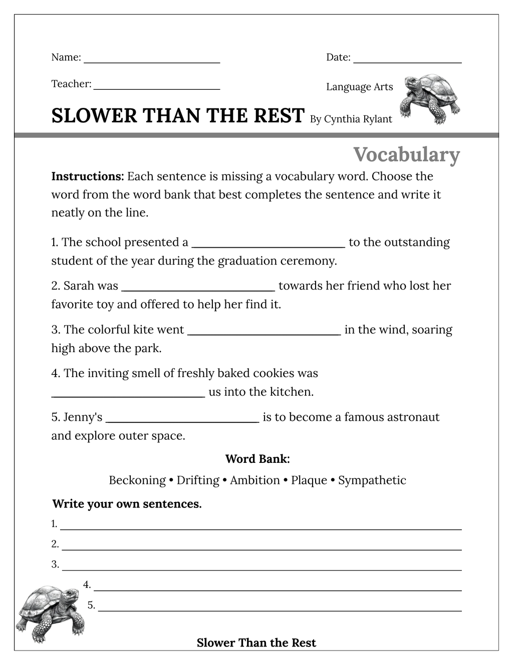 Slower Than the Rest