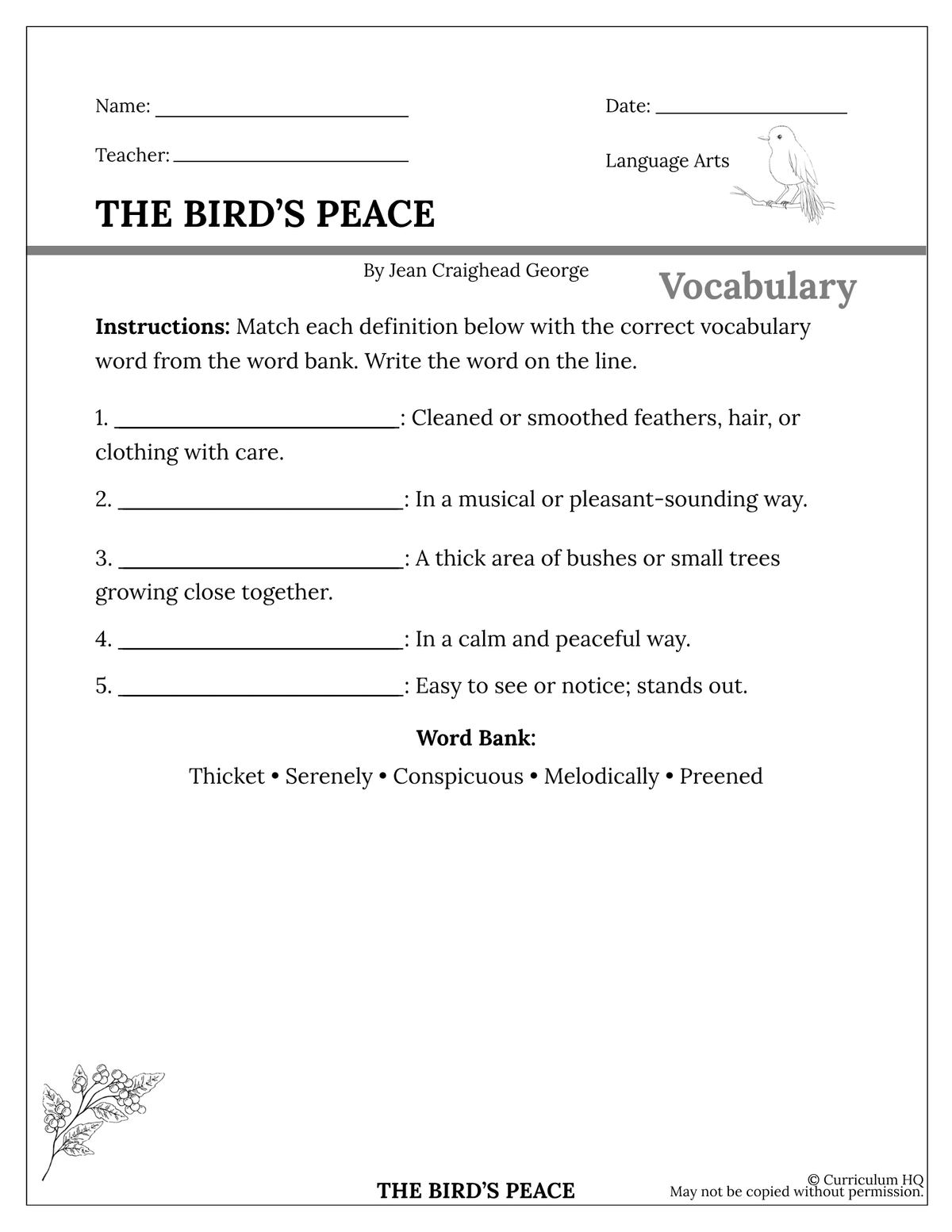 The Bird's Peace