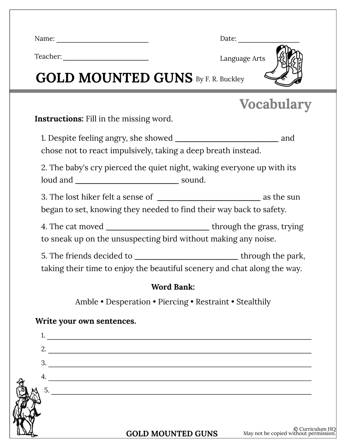 Gold Mounted Guns