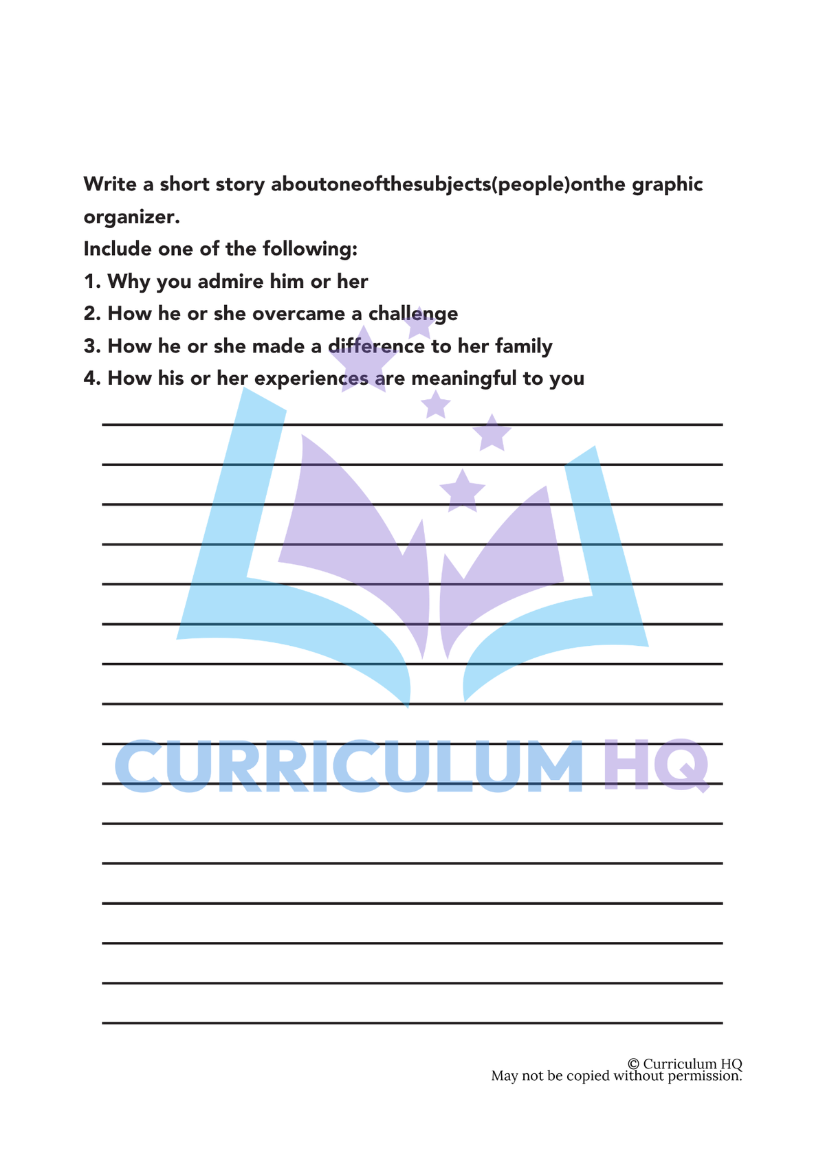 Biography Unit 2: Choosing a Subject & Gathering Research