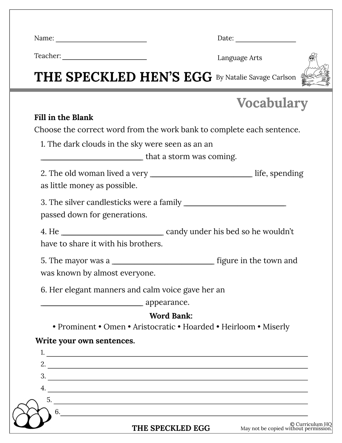 The Speckled Hen's Egg