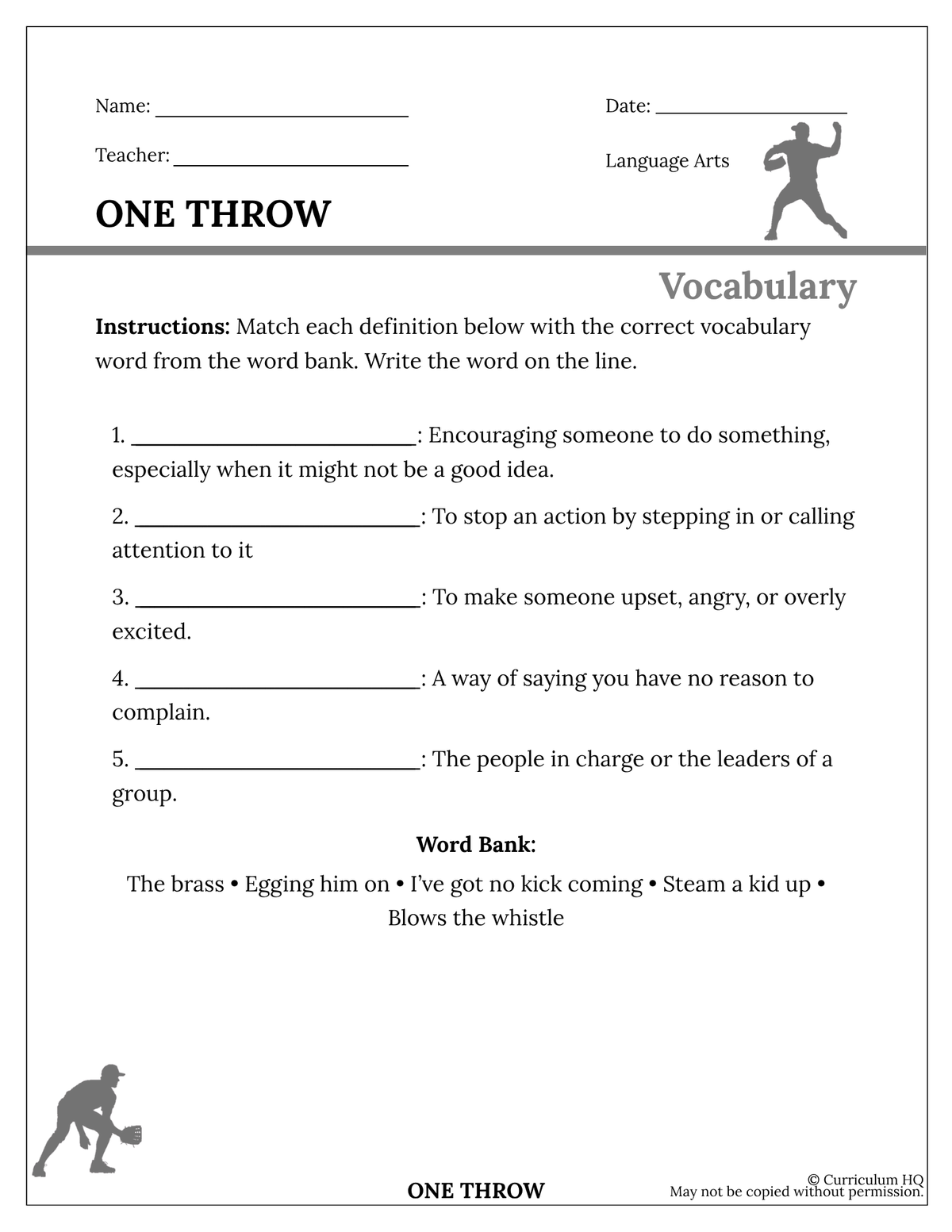 One Throw