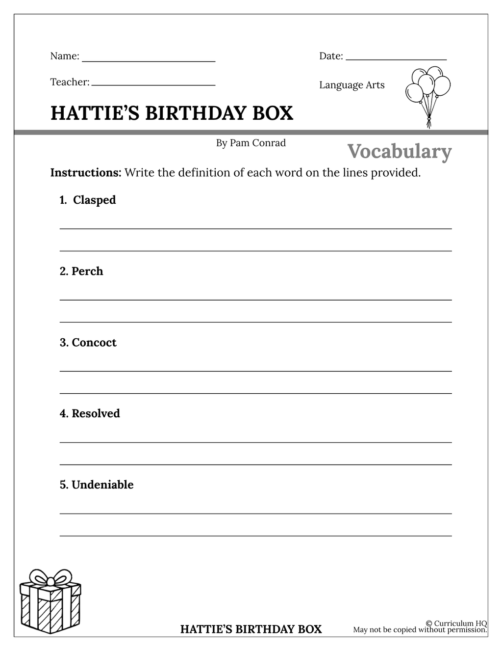 Hattie's Birthday Box