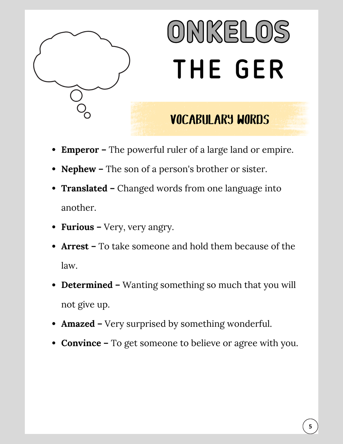 Onkelos the Ger {3-5}