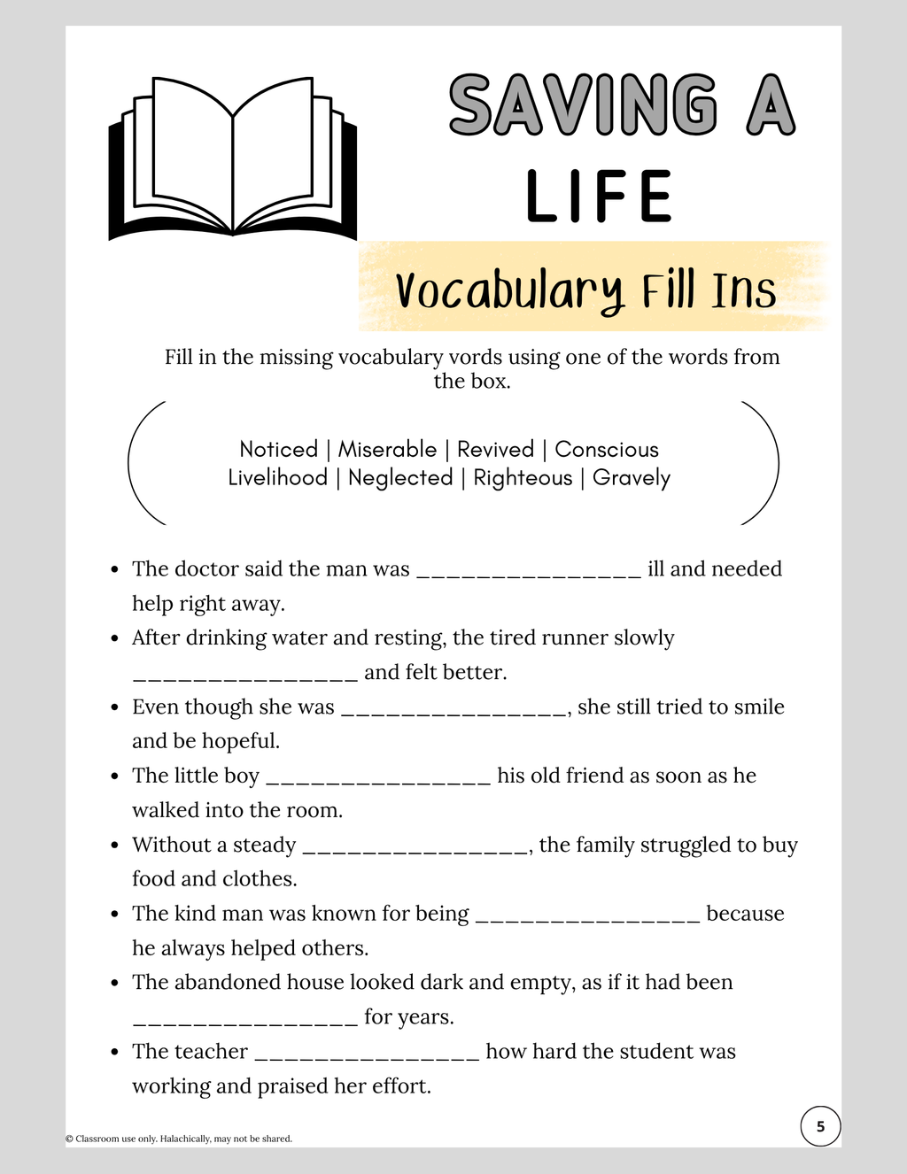 Saving a Life {3-5}