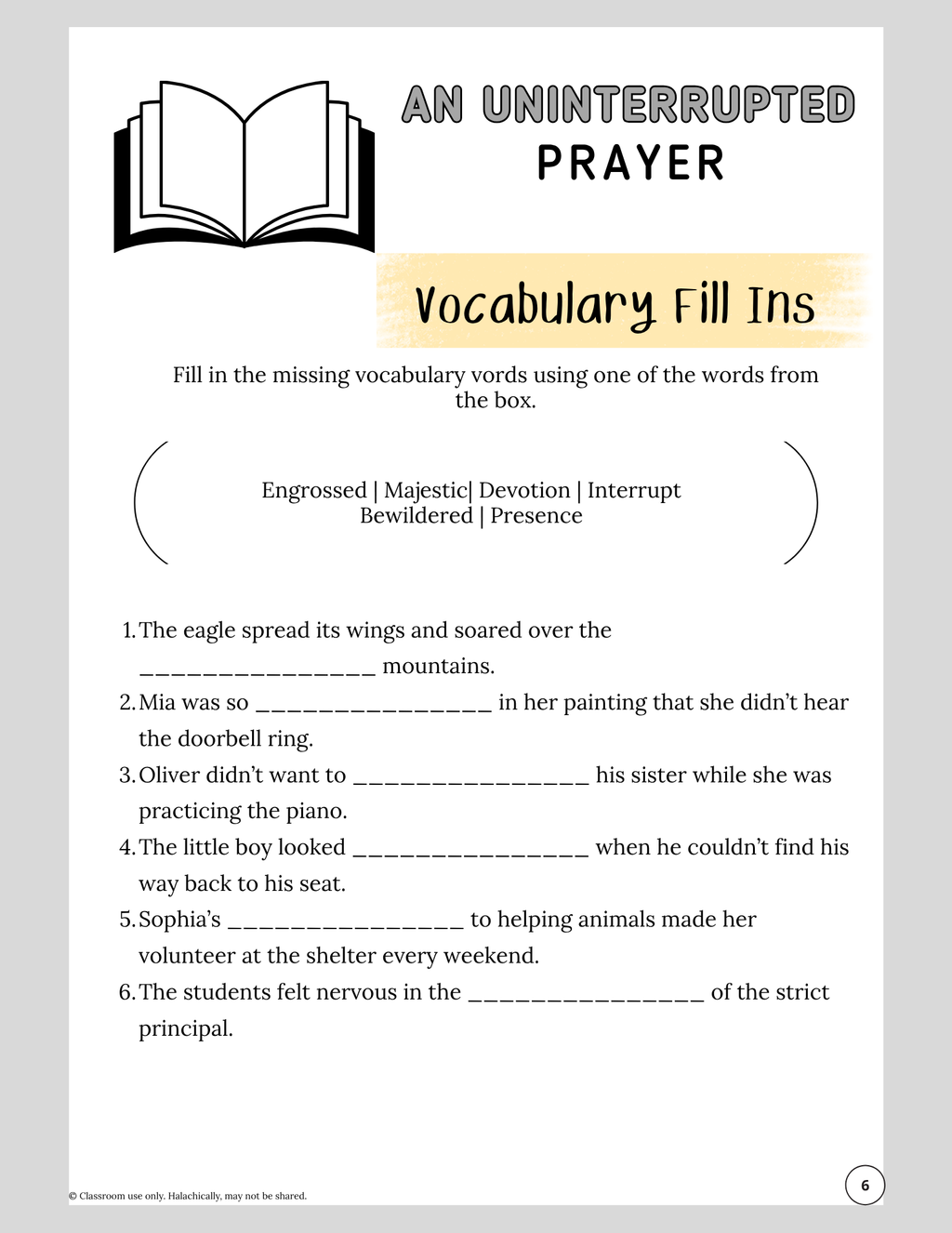 An Uninterrupted Prayer {3-5}