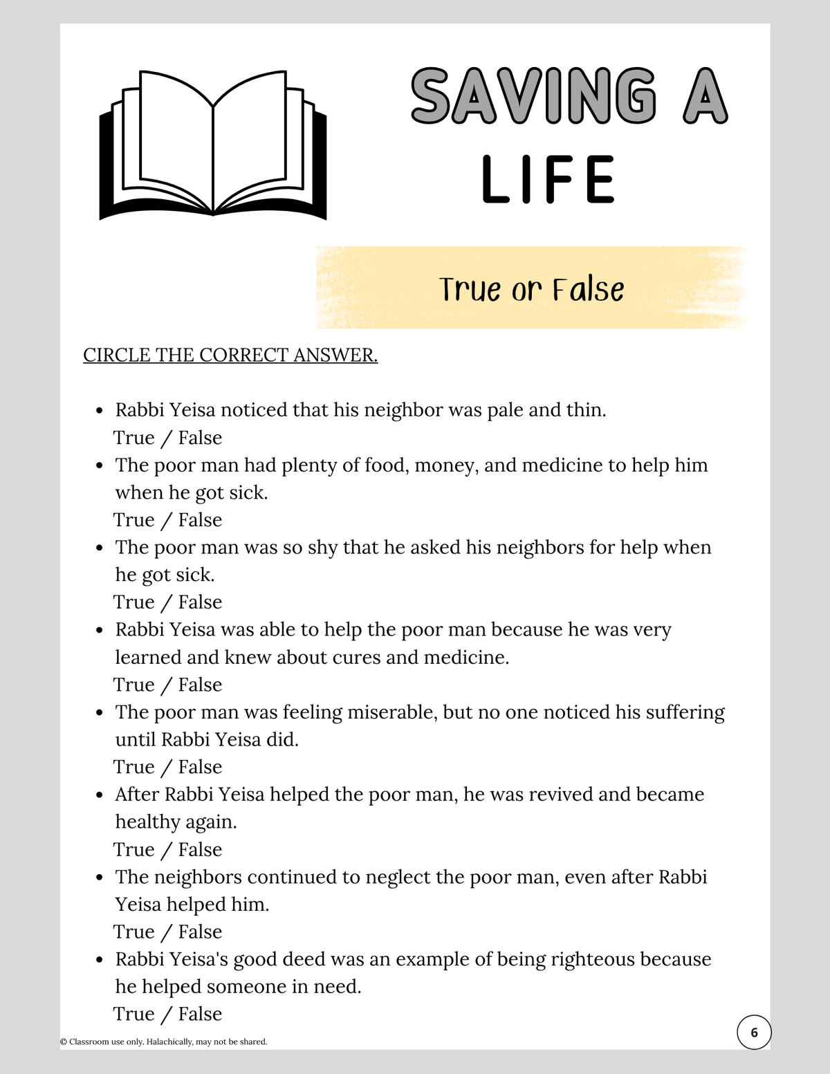 Saving a Life {3-5}