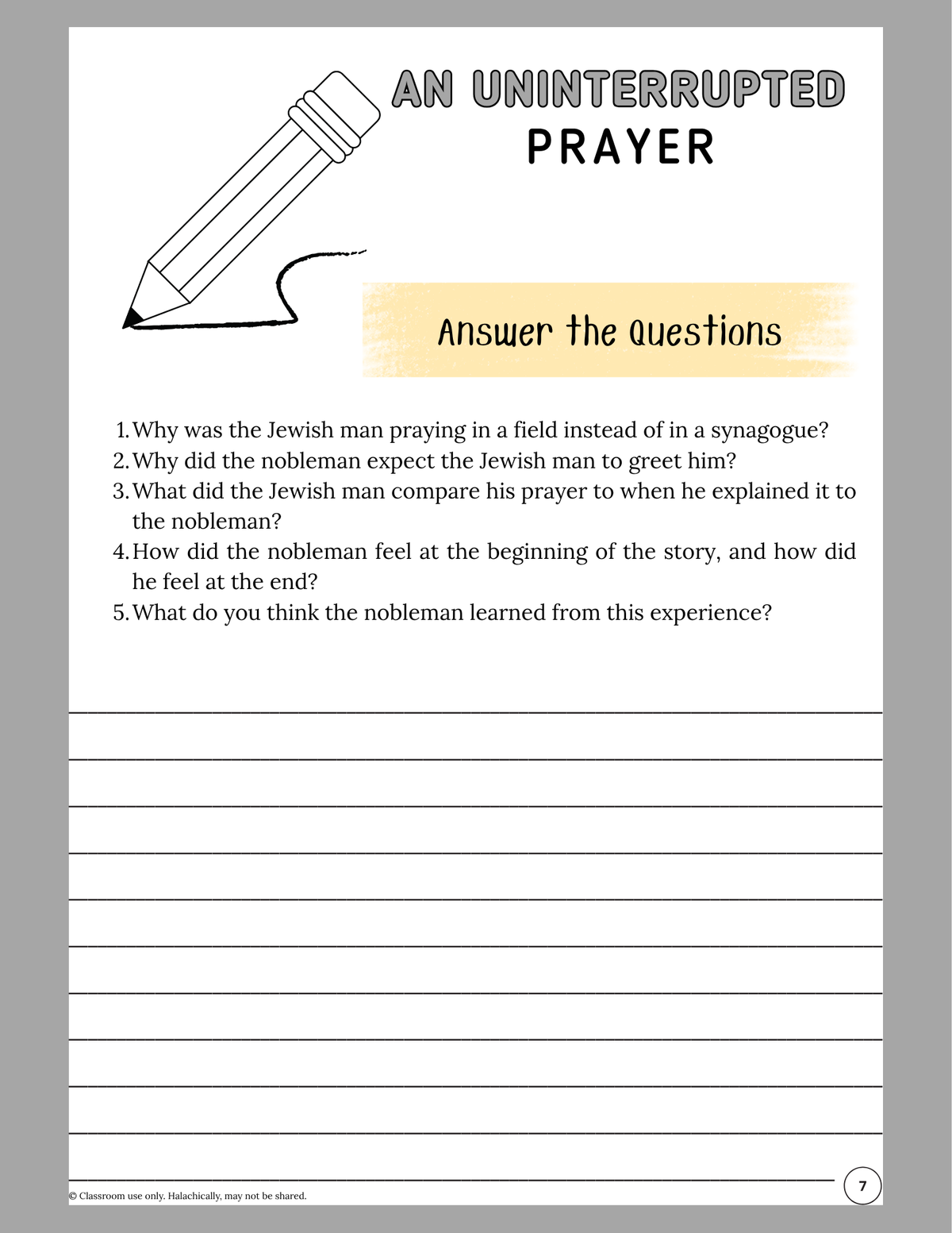 An Uninterrupted Prayer {3-5}