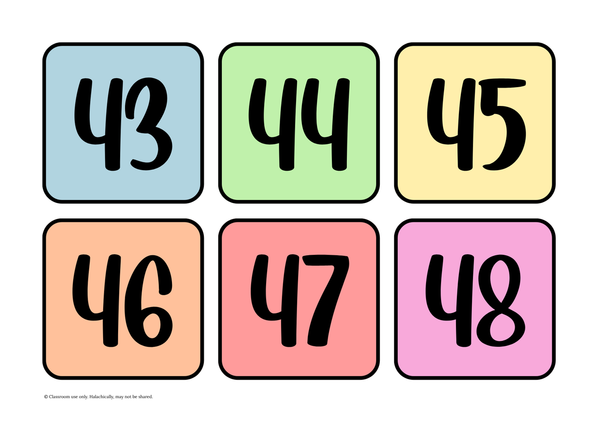 Number Flashcards 1 - 100 {Pre K-Grade 2}