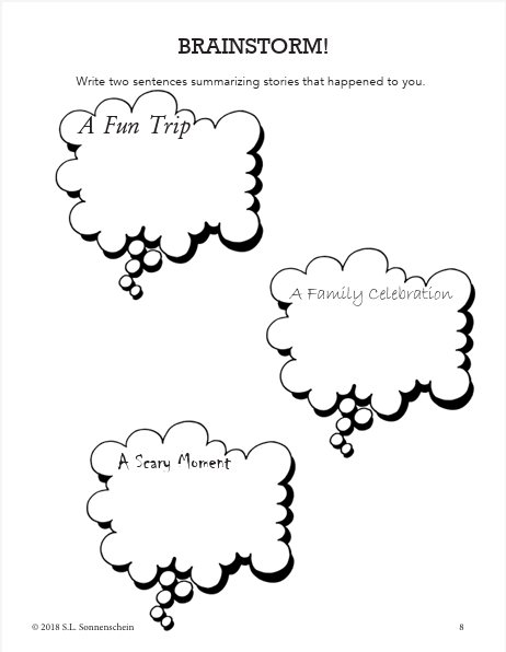Personal Narrative Student Workbook