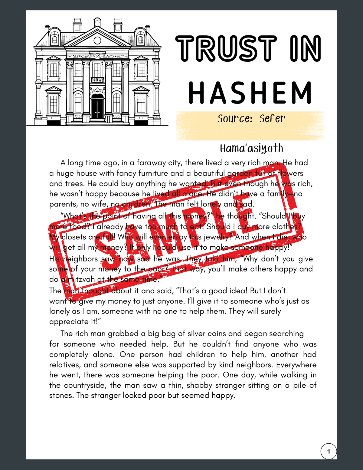 Trust in Hashem